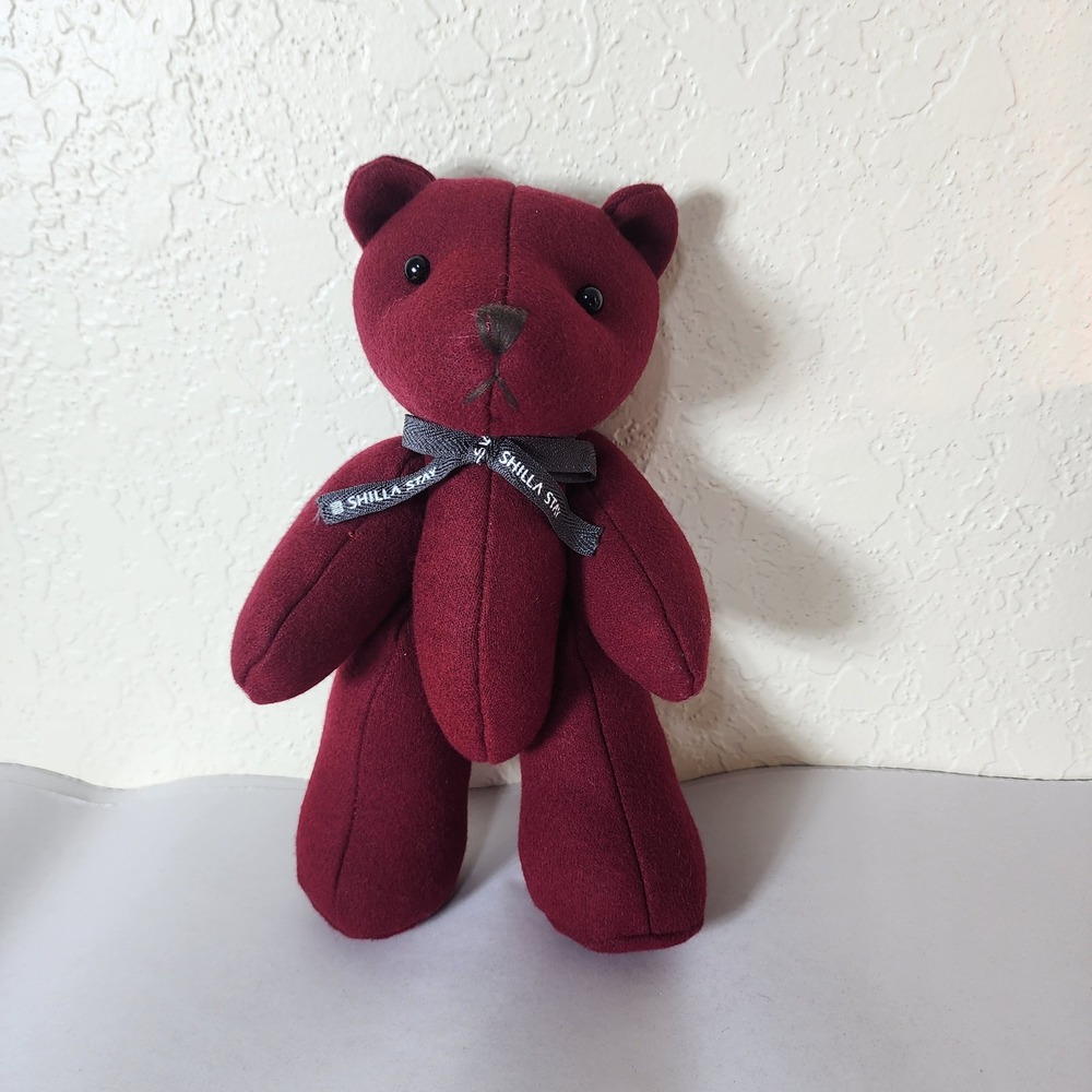 Shilla Stay Signature Teddy Bear Plush Burgundy Wine Red Collectible 11 inch
